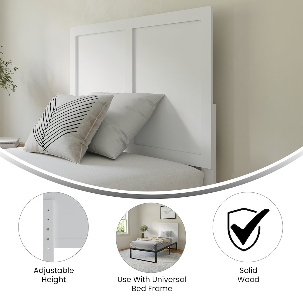 Contemporary Twin Size Raised Panel Headboard. Picture 4
