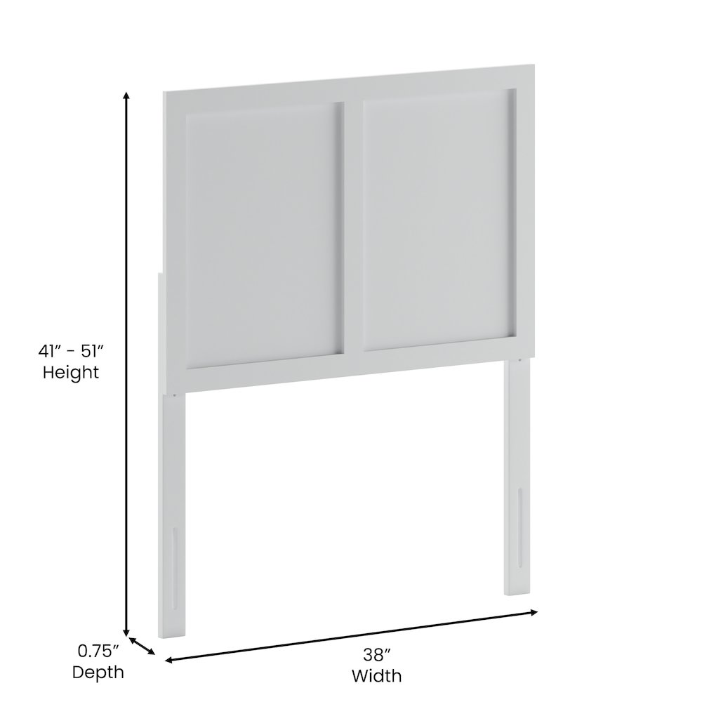 Contemporary Twin Size Raised Panel Headboard. Picture 5