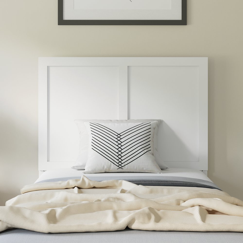 Contemporary Twin Size Raised Panel Headboard. Picture 7
