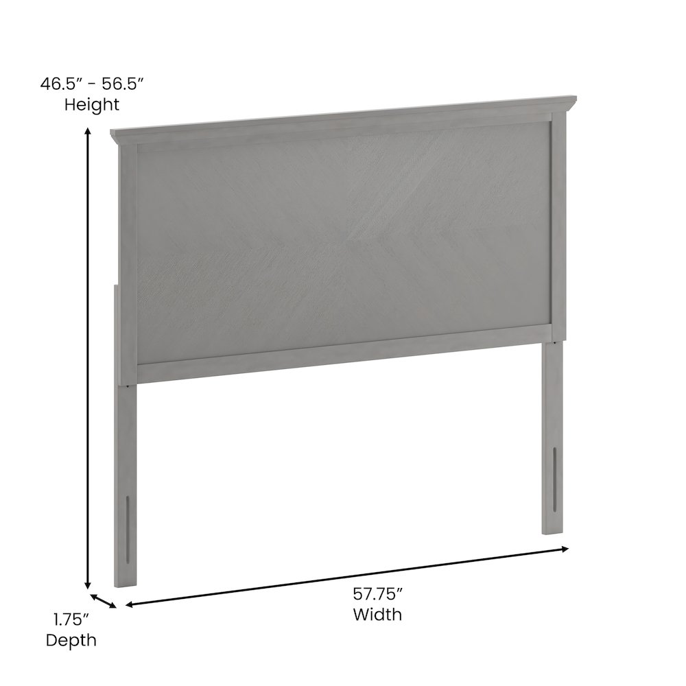 Contemporary Full Size Herringbone Pattern Headboard. Picture 5