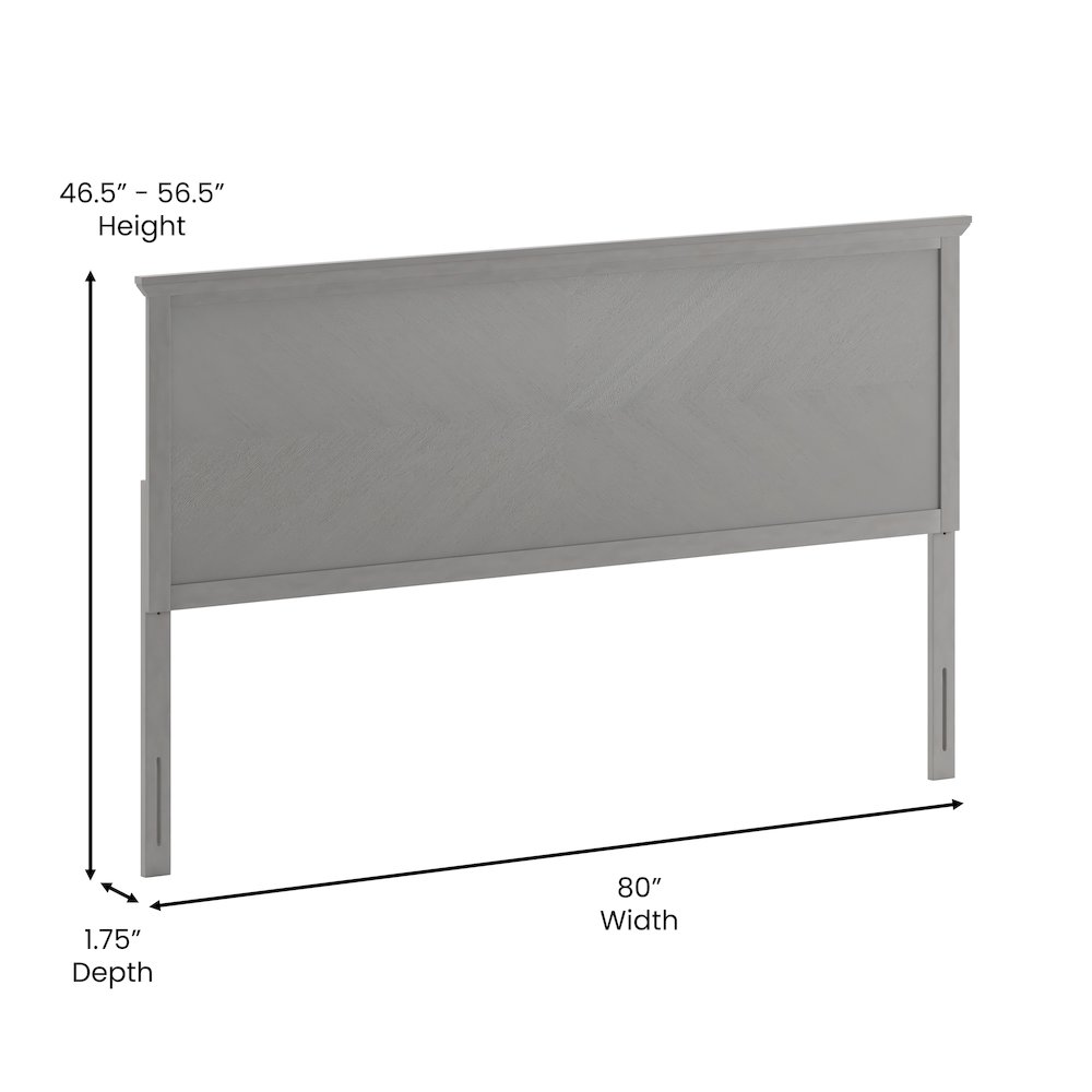Contemporary King Size Herringbone Pattern Headboard. Picture 5