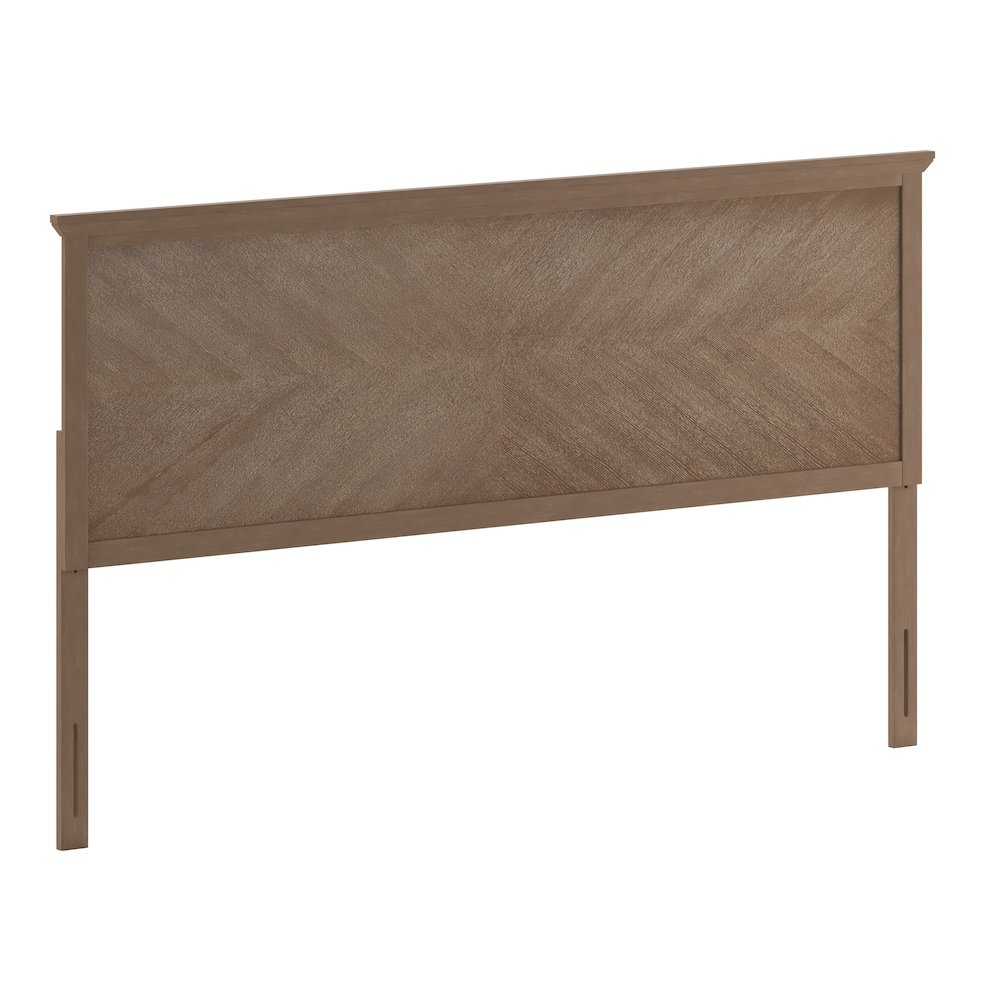 Contemporary King Size Herringbone Pattern Headboard. Picture 1
