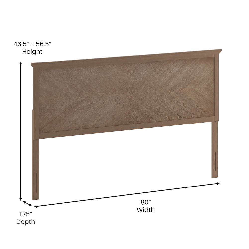Contemporary King Size Herringbone Pattern Headboard. Picture 5