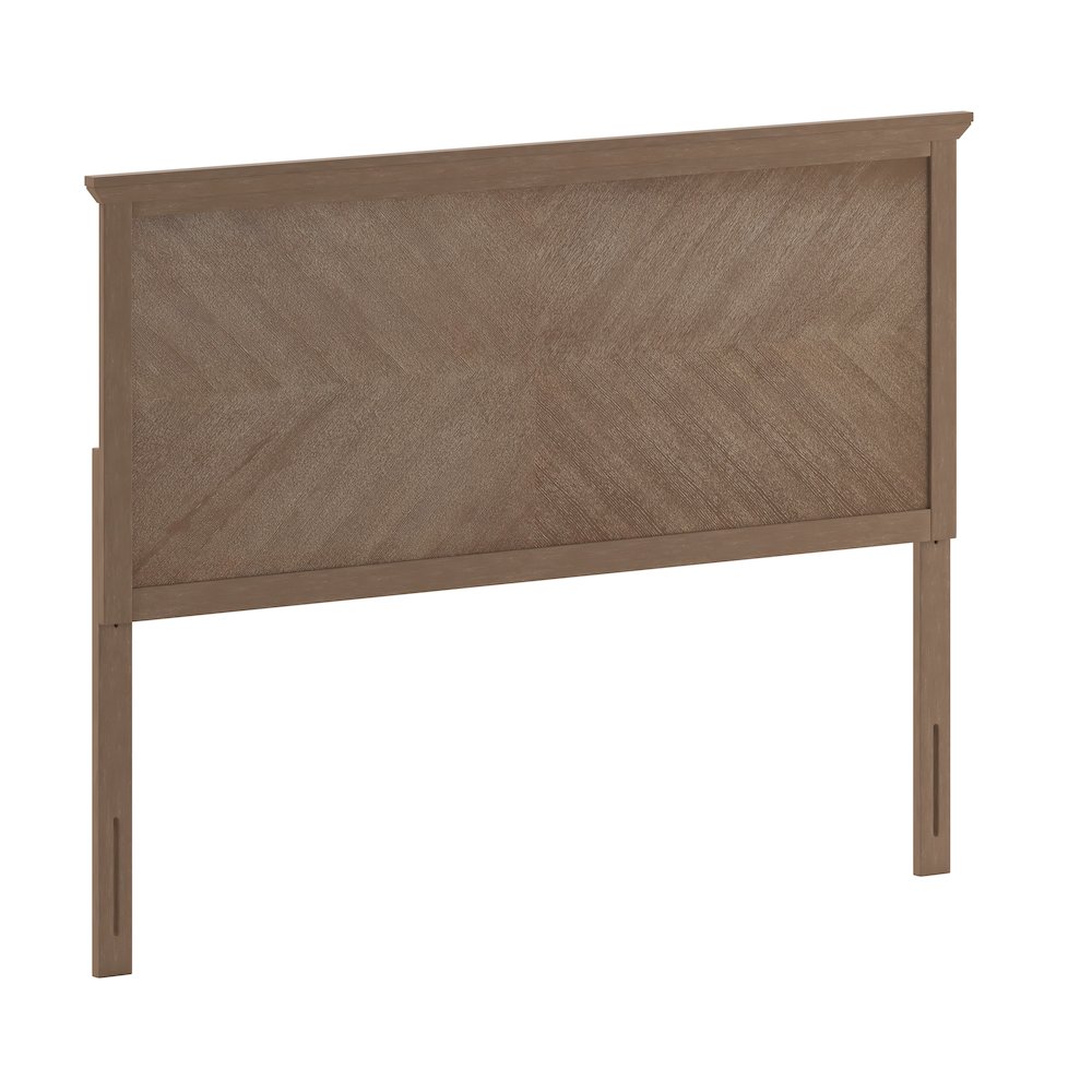 Contemporary Queen Size Herringbone Pattern Headboard. Picture 1