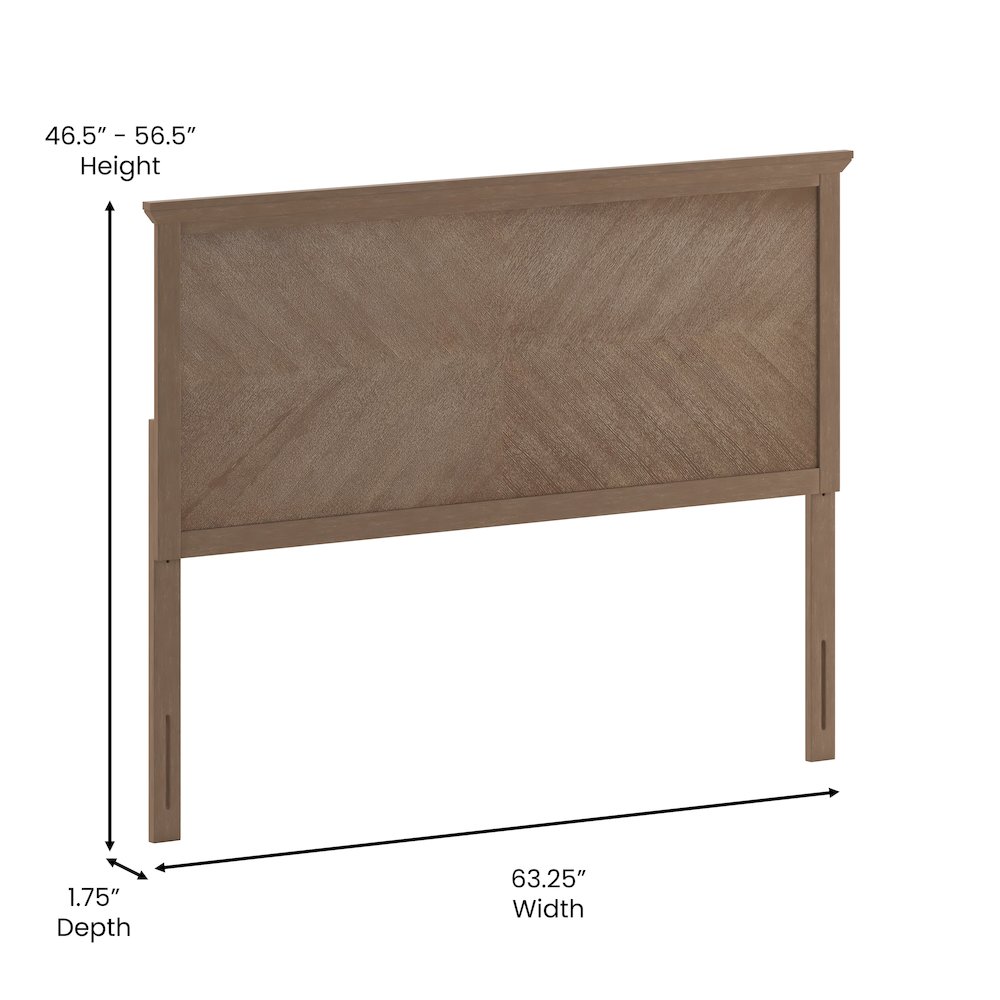 Contemporary Queen Size Herringbone Pattern Headboard. Picture 5