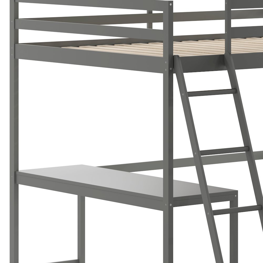 Full Loft Bed Frame with Desk. Picture 9