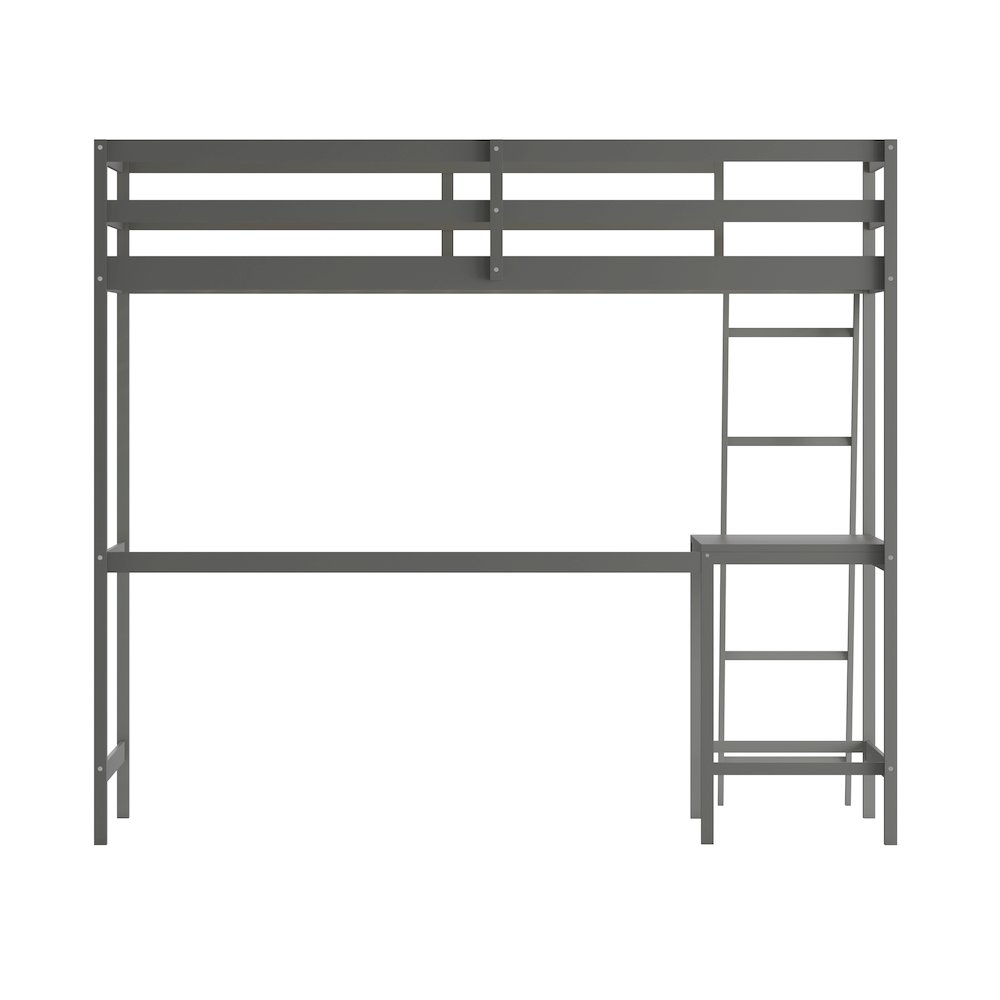 Twin Loft Bed Frame with Desk. Picture 8
