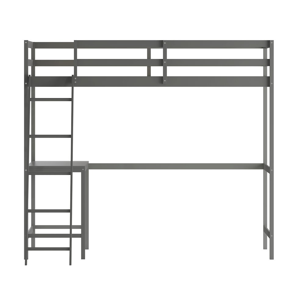 Twin Loft Bed Frame with Desk. Picture 11