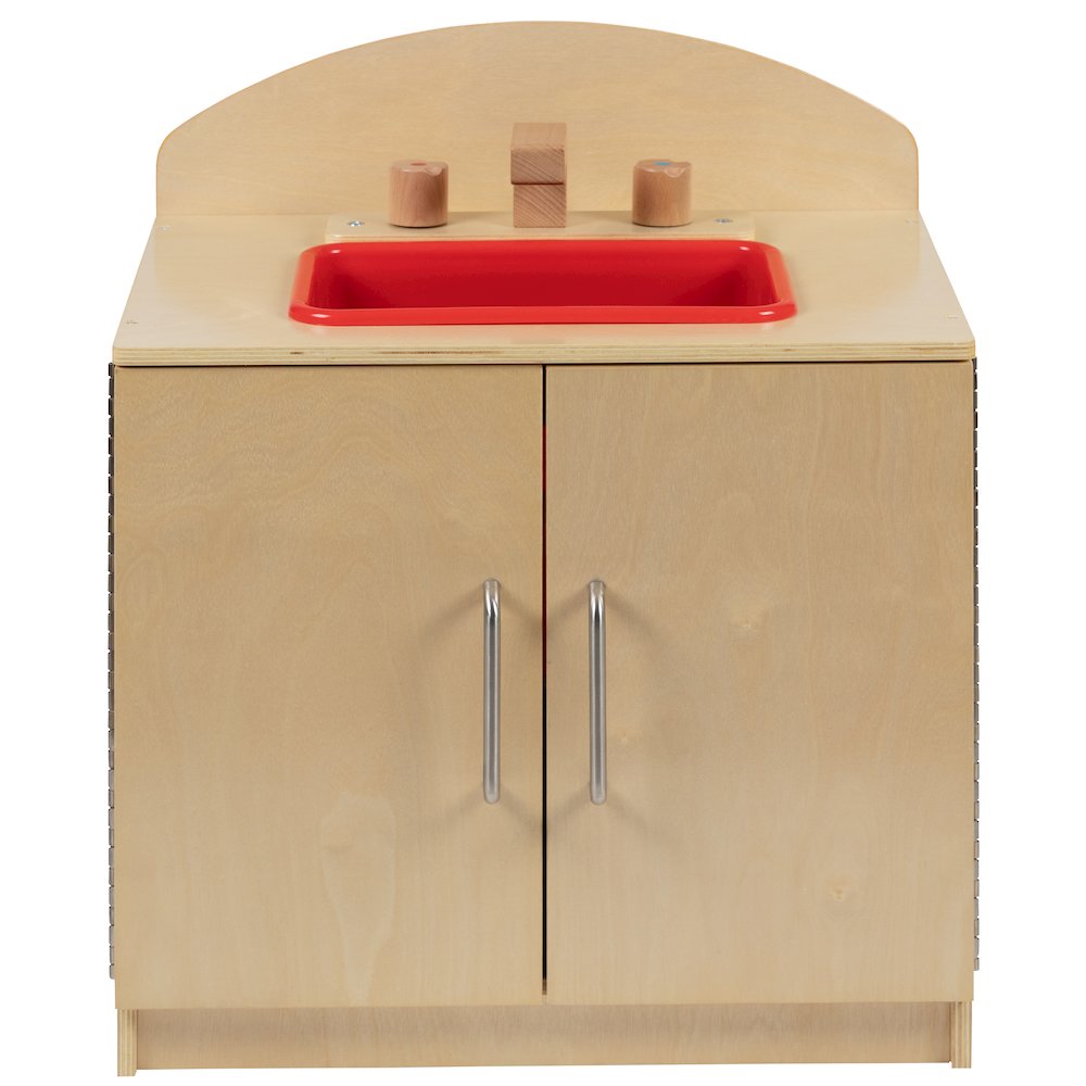 Children's Wooden Kitchen Sink for or Home Use - Safe, Kid Friendly Design. Picture 12