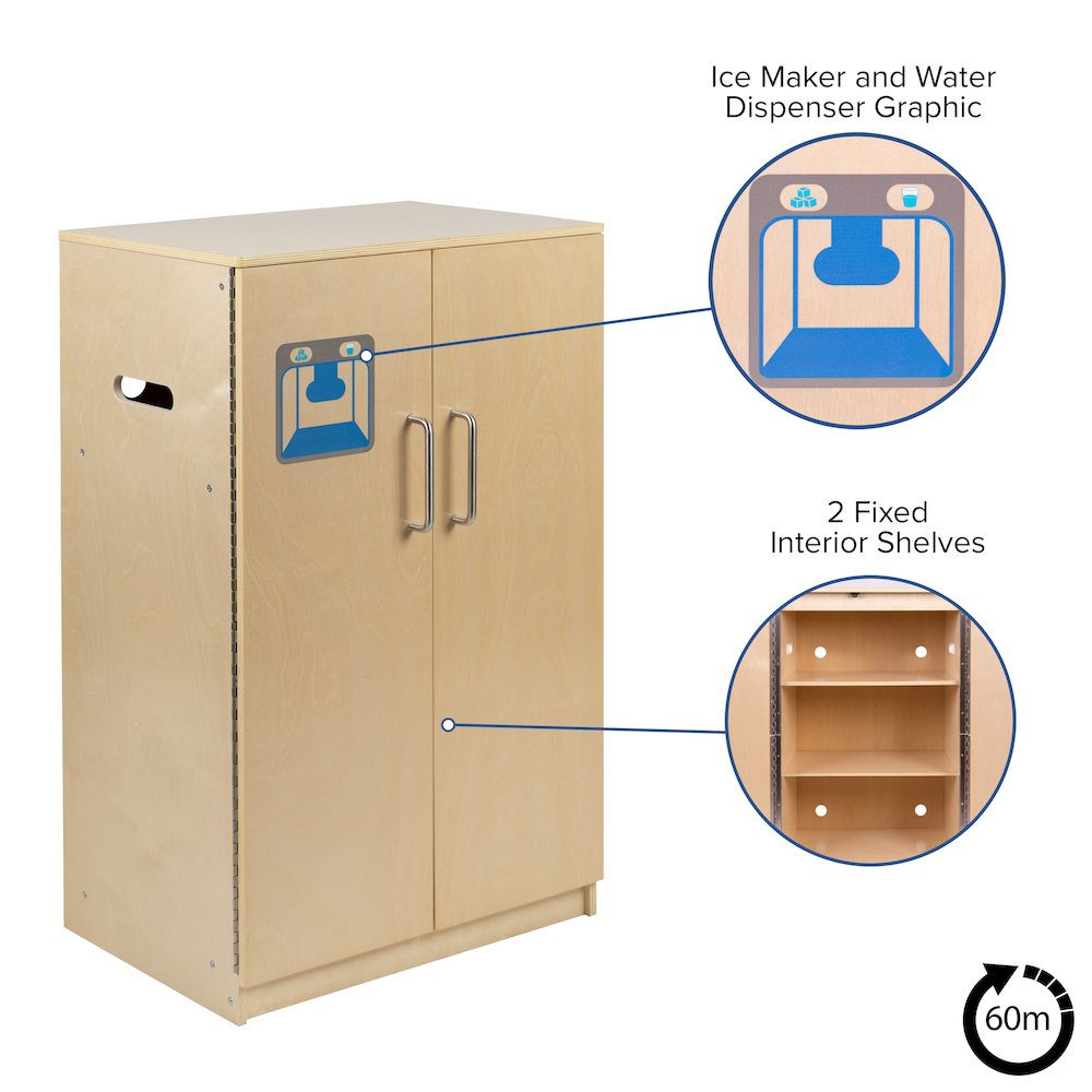 Children's Wooden Kitchen Set - Stove, Sink and Refrigerator. Picture 7