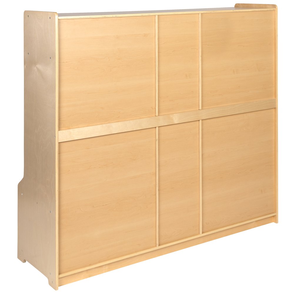 Wooden 5 Section School Coat Locker with Bench, Cubbies. Picture 8