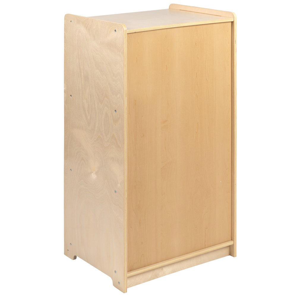 Wooden 3 Section School Classroom Storage Cabinet - 36"H (Natural). Picture 8