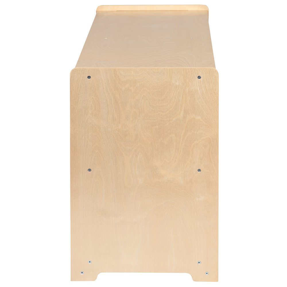Wooden 5 Section School Classroom Storage Cabinet - 24"H x 36"L (Natural). Picture 9
