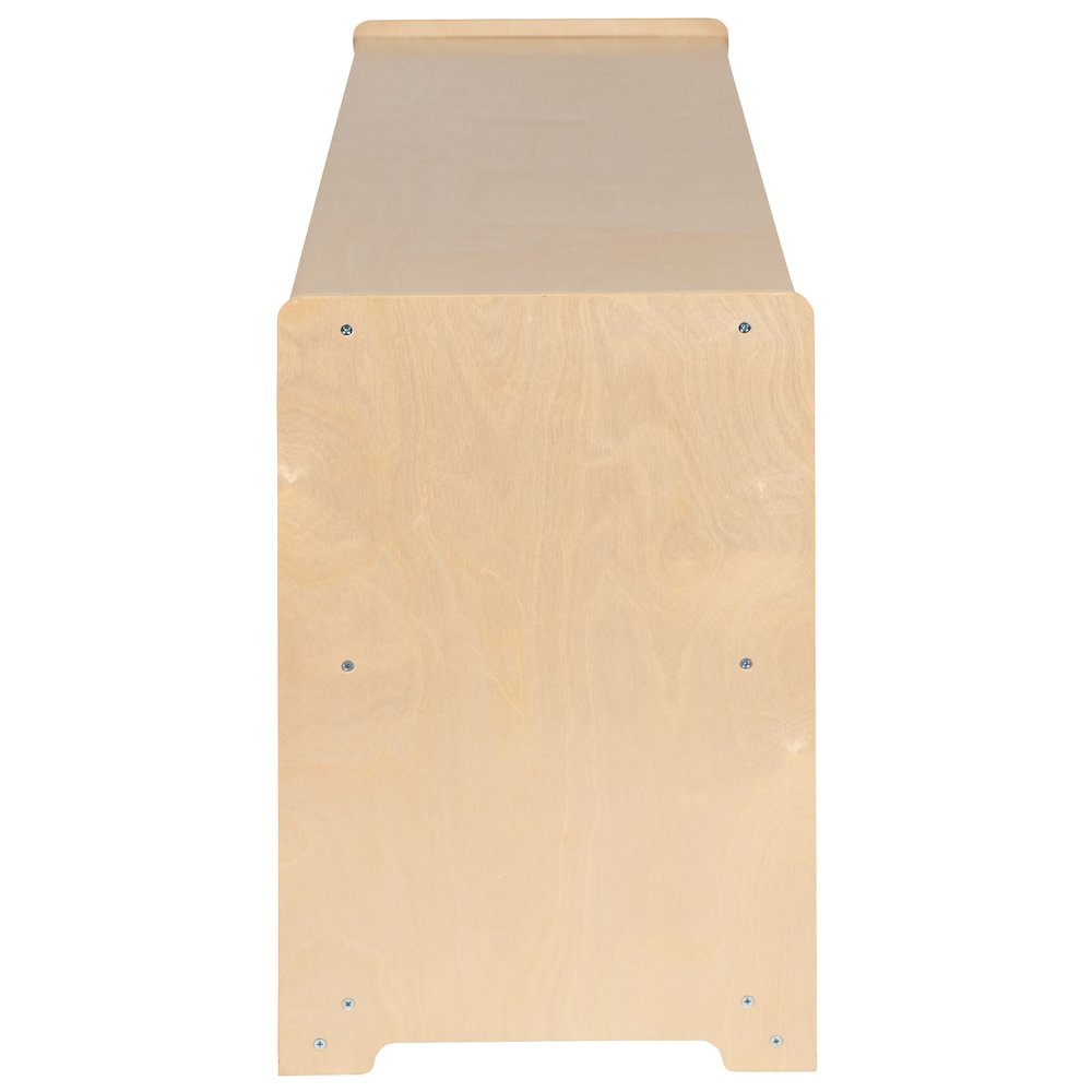Wooden 2 Section School Classroom Storage Cabinet - 24"H x 48"L (Natural). Picture 9