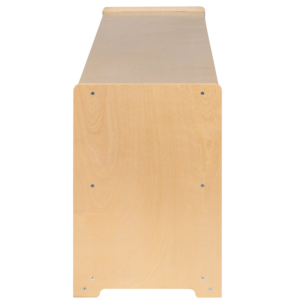 Wooden 5 Section School Classroom Storage Cabinet - 24"H x 48"L (Natural). Picture 9