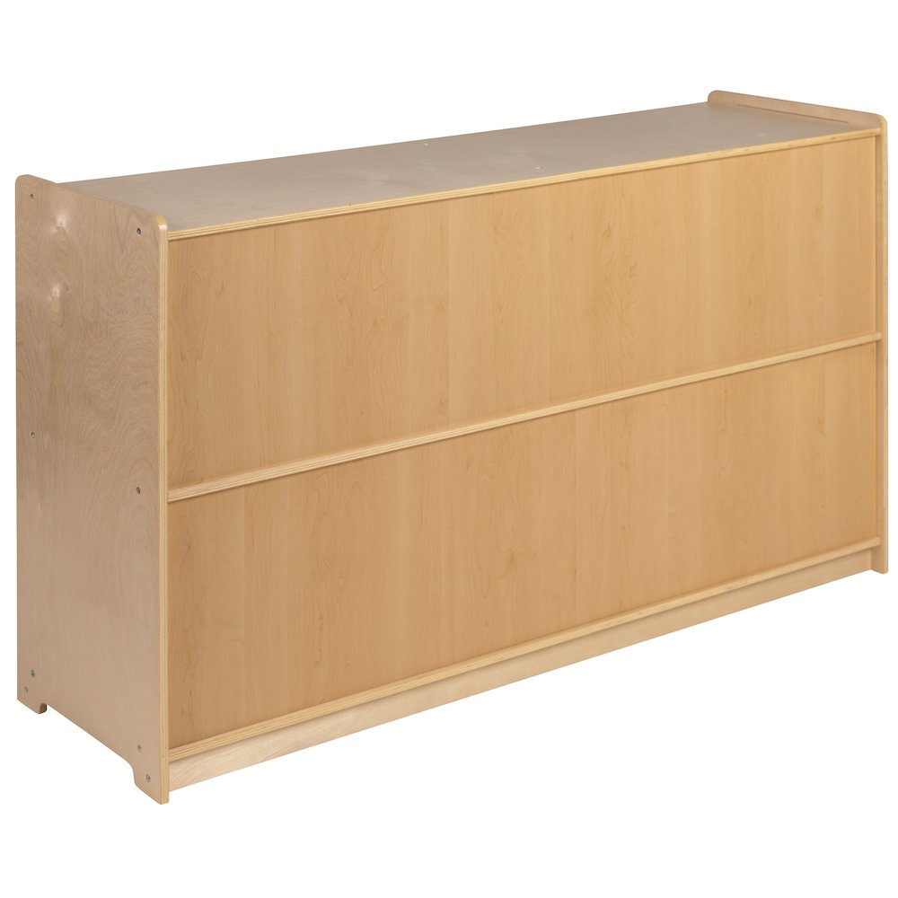Wooden 5 Section School Classroom Storage Cabinet - 30"H x 48"L (Natural). Picture 8