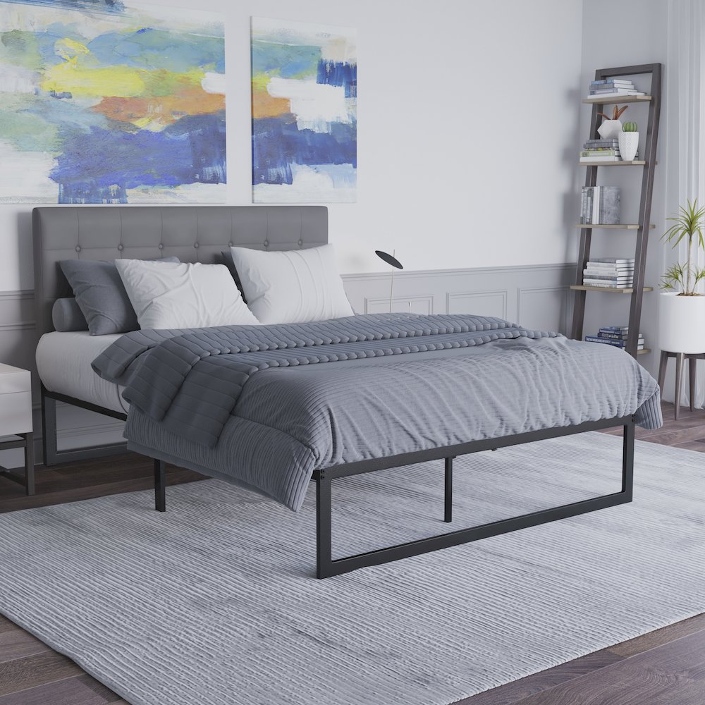 Universal 14 in Metal Platform Bed Frame - Queen. Picture 7