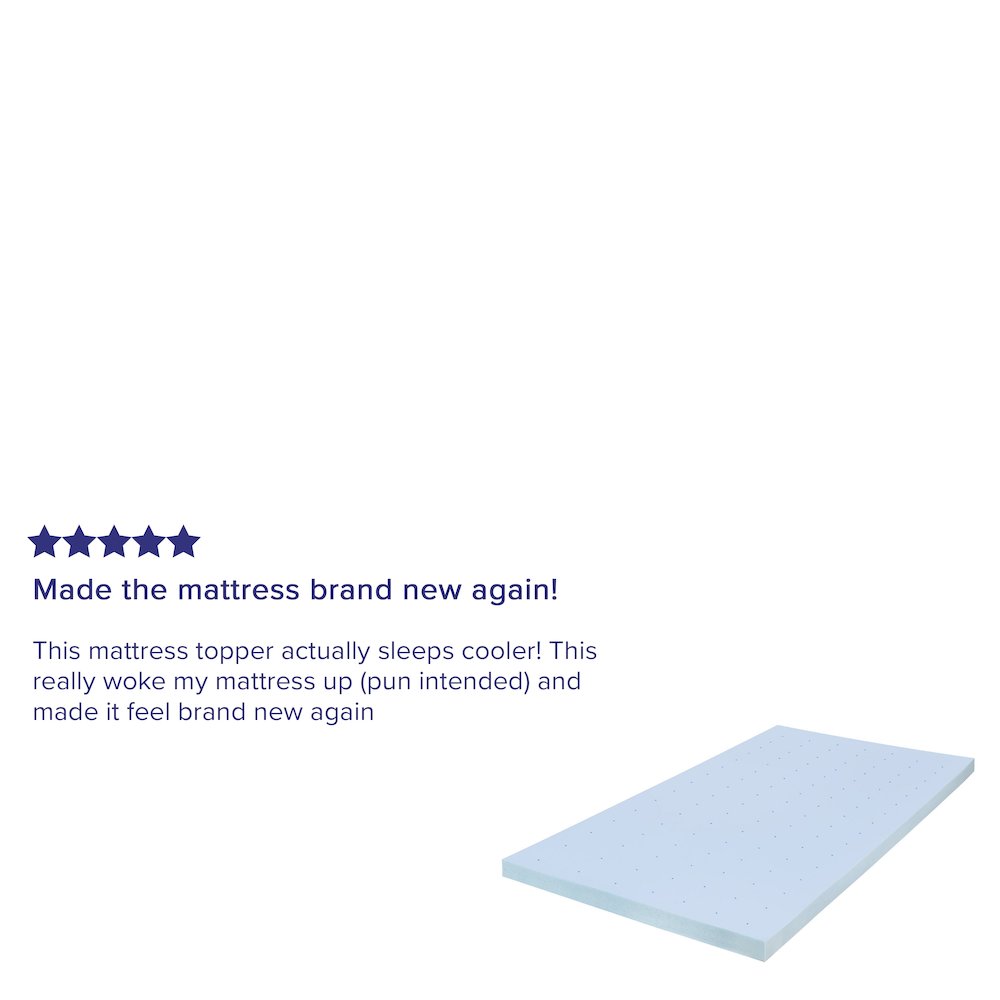 3 inch Cool Gel Mattress Topper with CertiPUR-US Certified Memory Foam - Twin. Picture 5