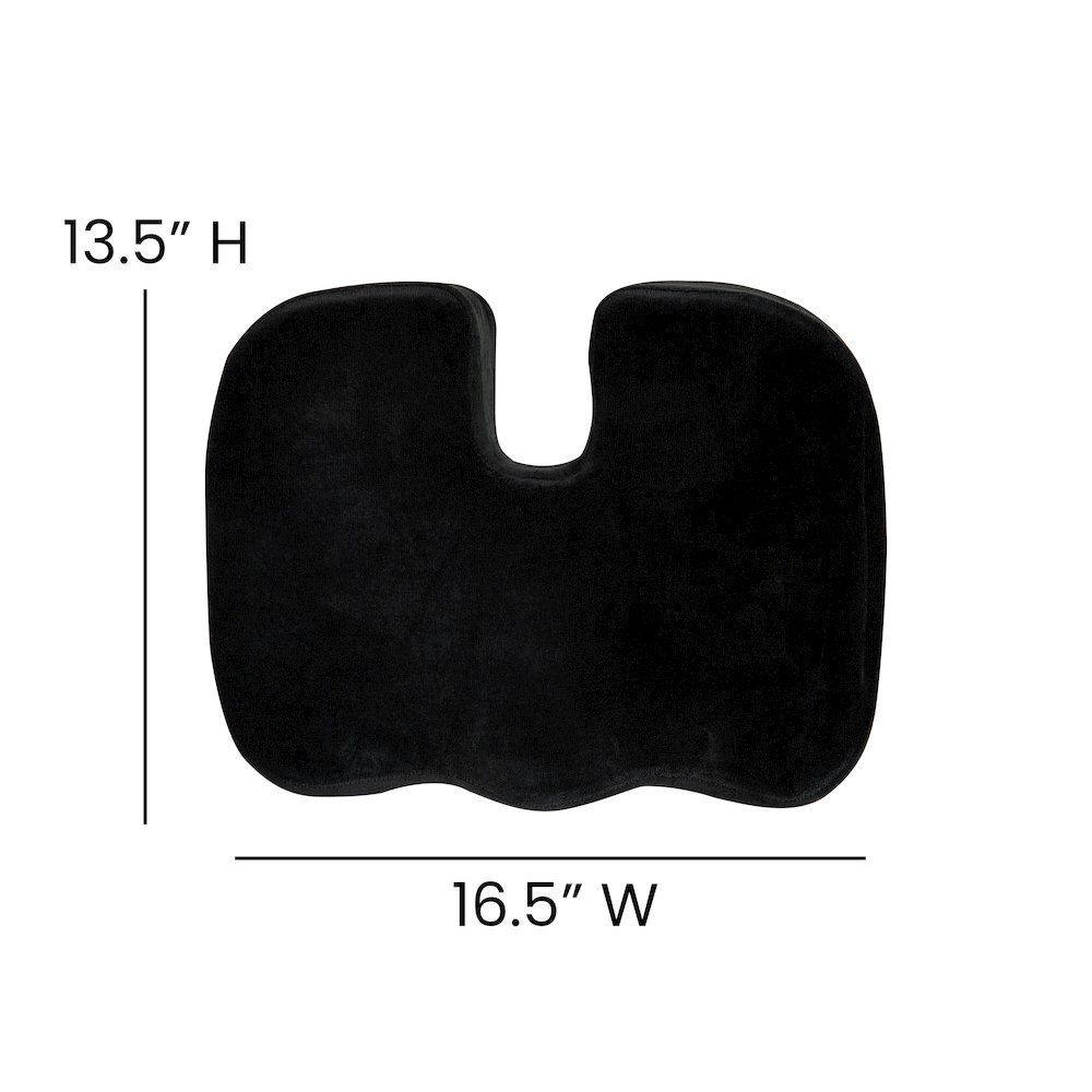 Seat Cushion for Office Chair - 100% Memory Foam - Pillow for Sitting, Black. Picture 5