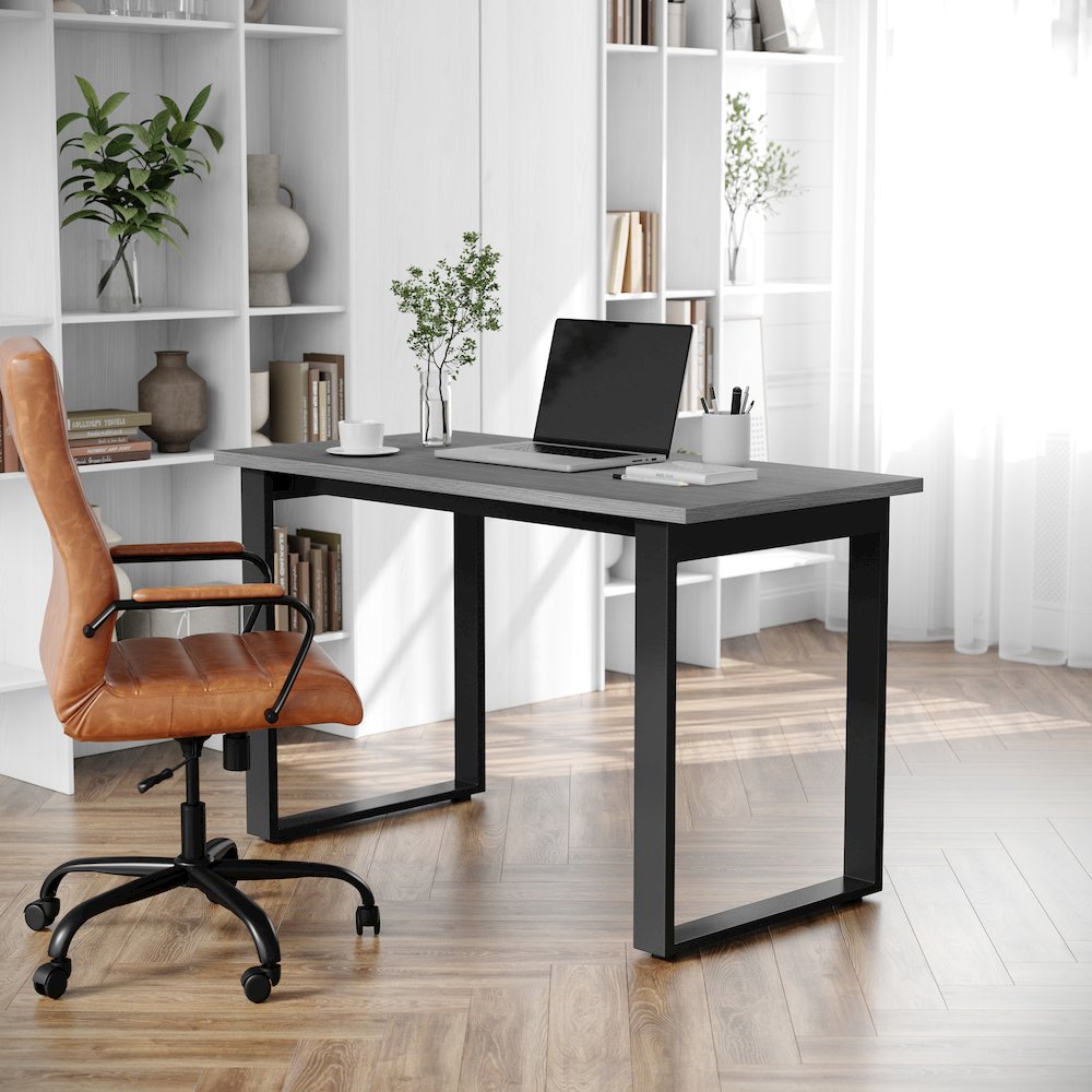 Contemporary 48x24 Commercial Grade Conference Table, Gray Oak. Picture 3