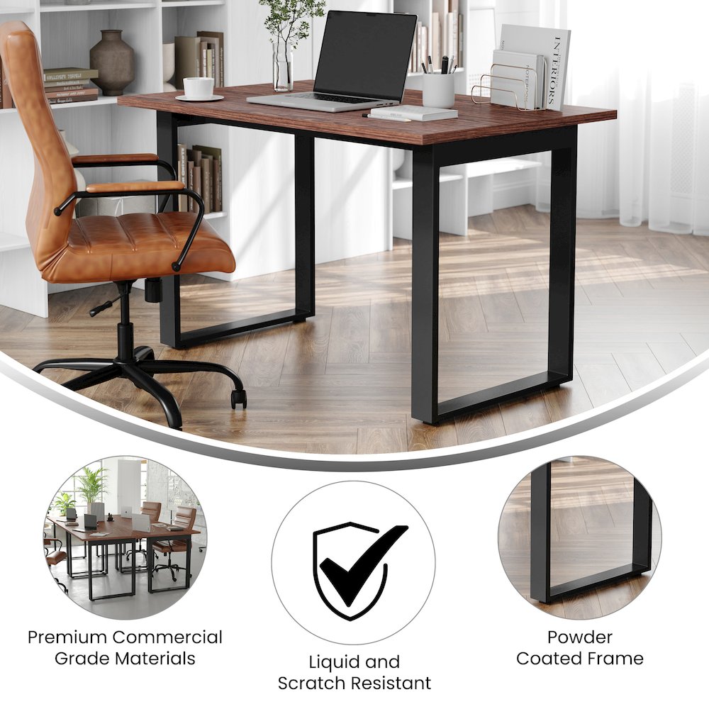 Contemporary 48x30 Commercial Grade Conference Table, Walnut. Picture 4