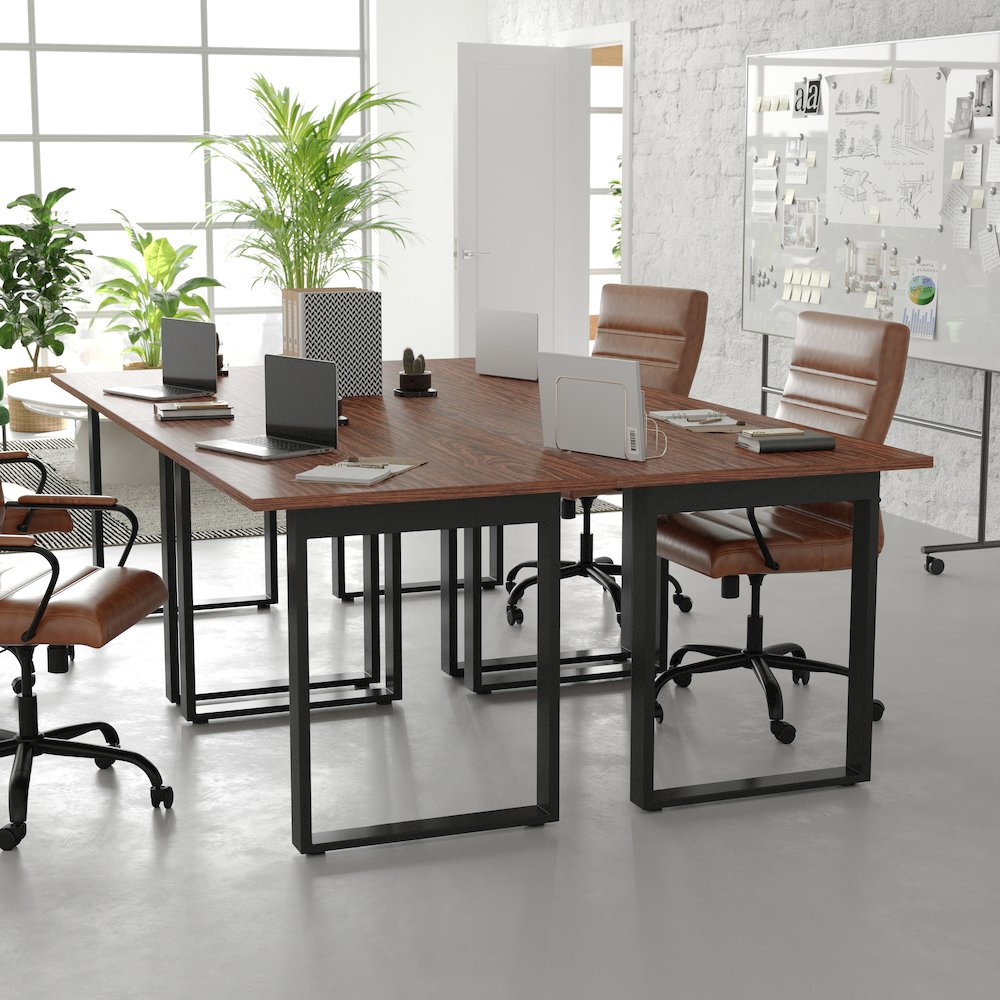Contemporary 48x30 Commercial Grade Conference Table, Walnut. Picture 6