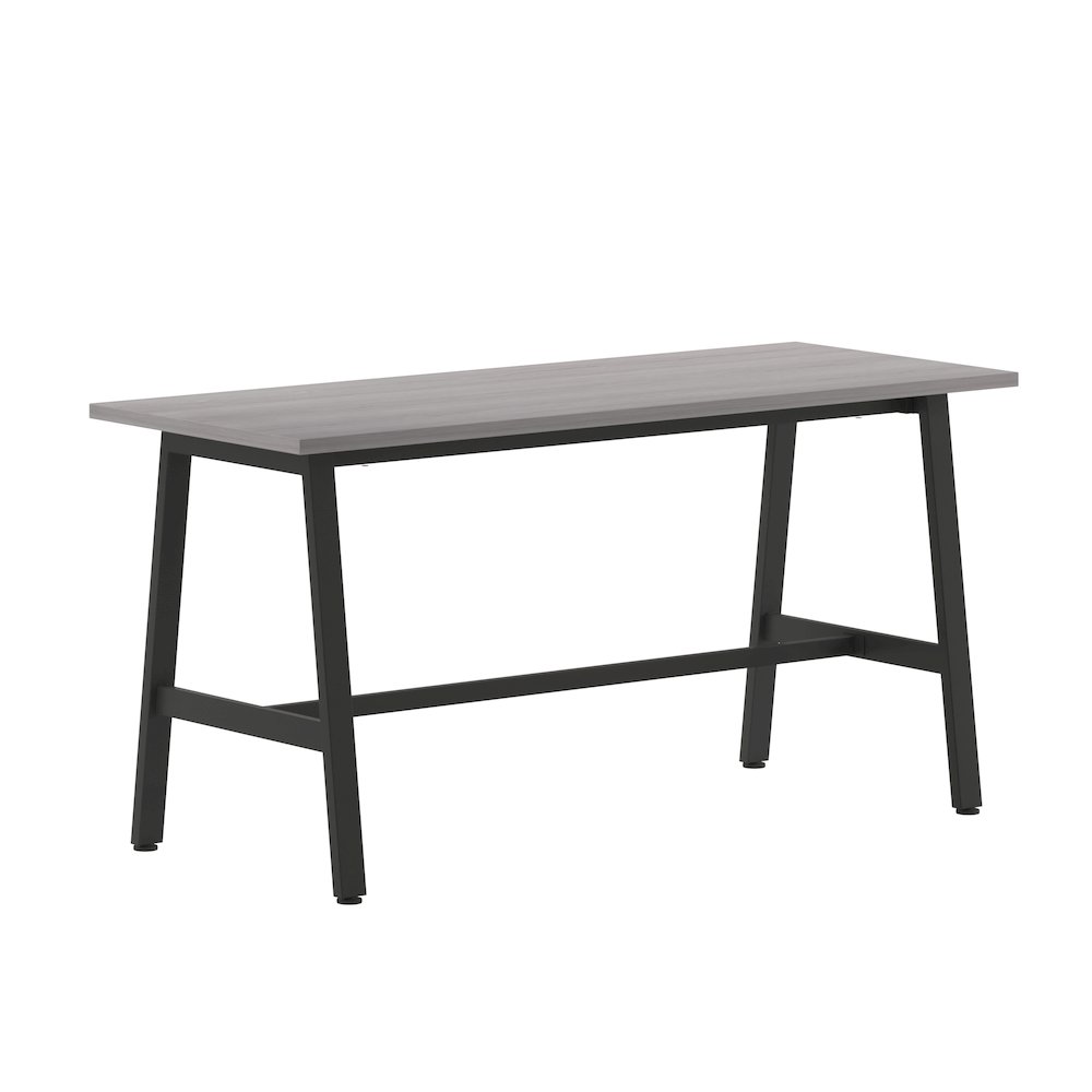 Contemporary 60x24 Commercial Grade Conference Table, Gray Oak. Picture 1
