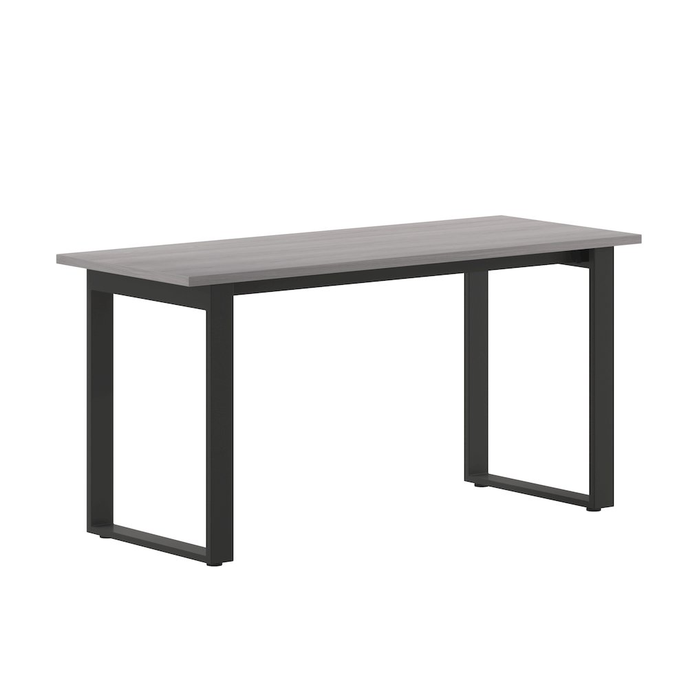 Contemporary 60x24 Commercial Grade Conference Table, Gray Oak. Picture 1