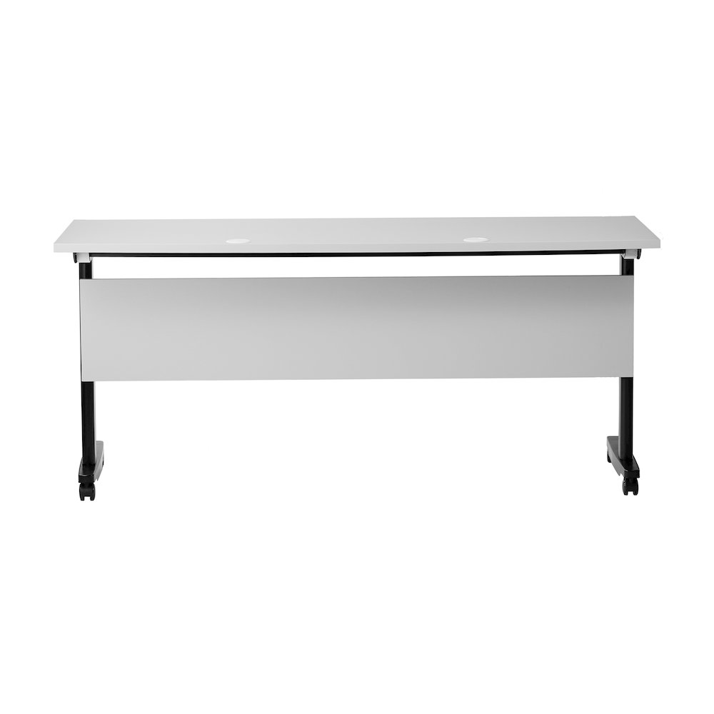 60" x 24" Nesting Flip Training Table with T-Legs, Modesty Panel, Gray Tabletop. Picture 8