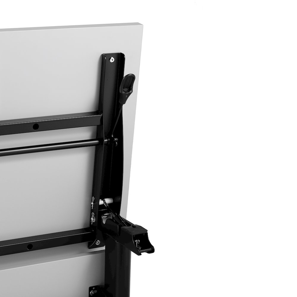 60" x 24" Nesting Flip Training Table with T-Legs, Modesty Panel, Gray Tabletop. Picture 14