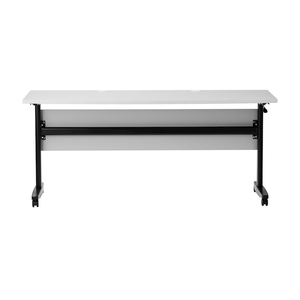 60" x 24" Nesting Flip Training Table with T-Legs, Modesty Panel, Gray Tabletop. Picture 11