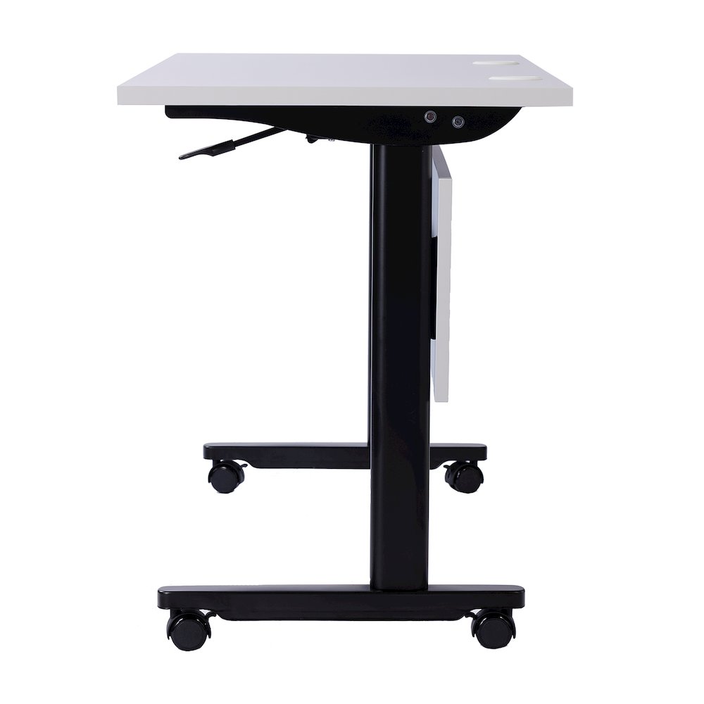 60" x 24" Nesting Flip Training Table with T-Legs, Modesty Panel, Gray Tabletop. Picture 10