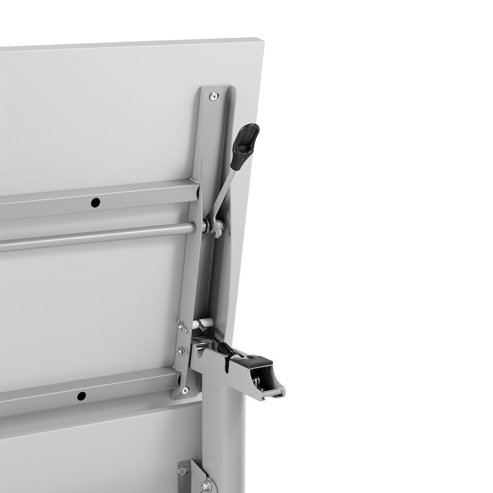 60" x 24" Nesting Flip Training Table with T-Legs, Modesty Panel, Gray Tabletop. Picture 14