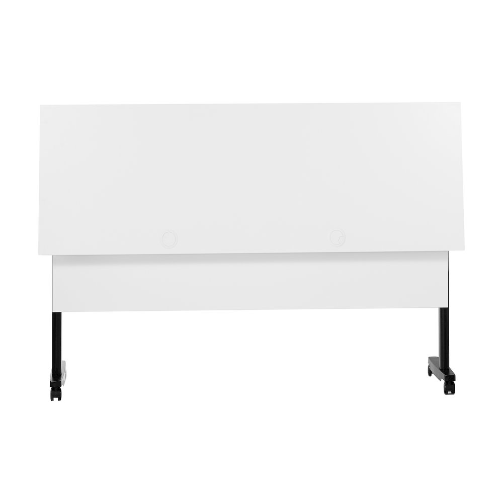 60" x 24" Nesting Flip Training Table with T-Legs, Modesty Panel, White Tabletop. Picture 12
