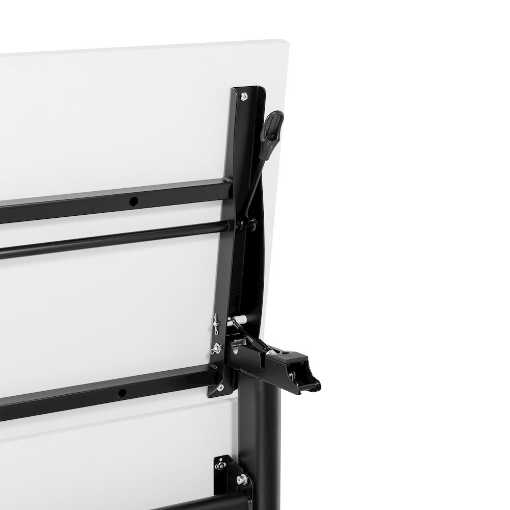 60" x 24" Nesting Flip Training Table with T-Legs, Modesty Panel, White Tabletop. Picture 14