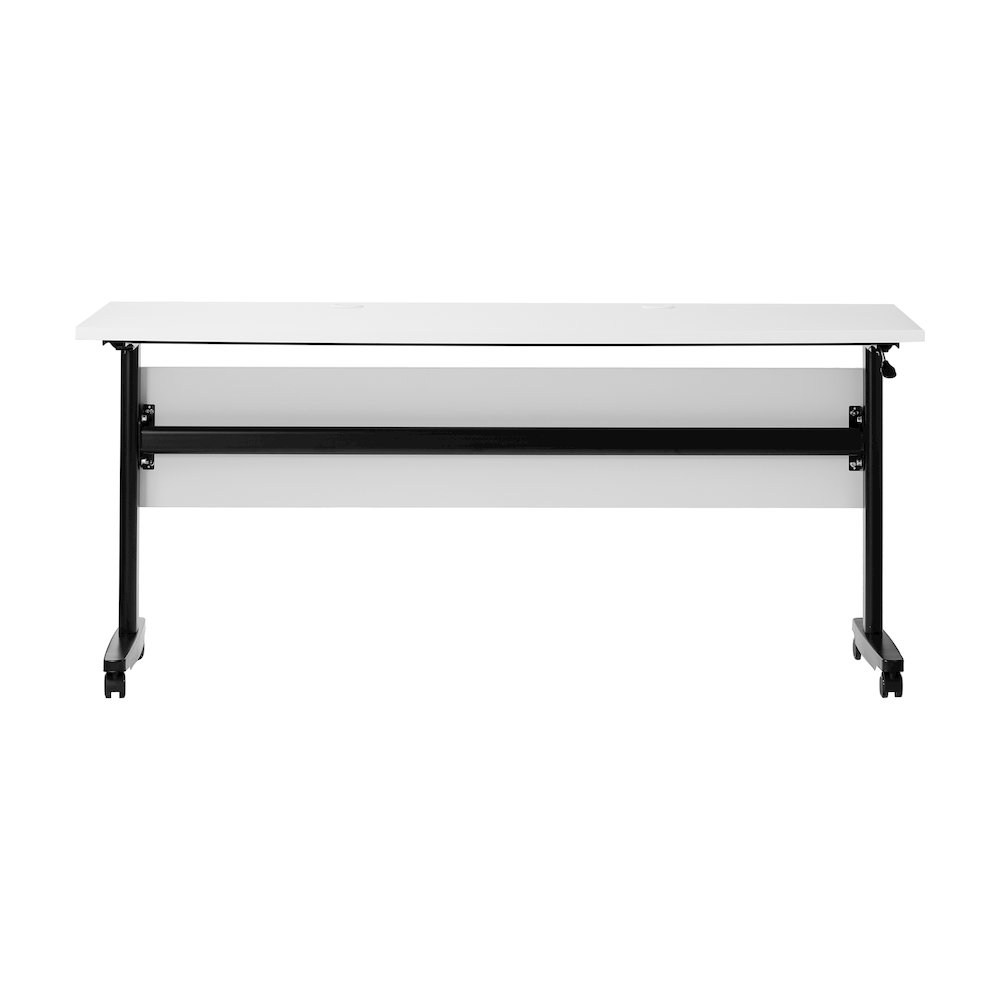 60" x 24" Nesting Flip Training Table with T-Legs, Modesty Panel, White Tabletop. Picture 11