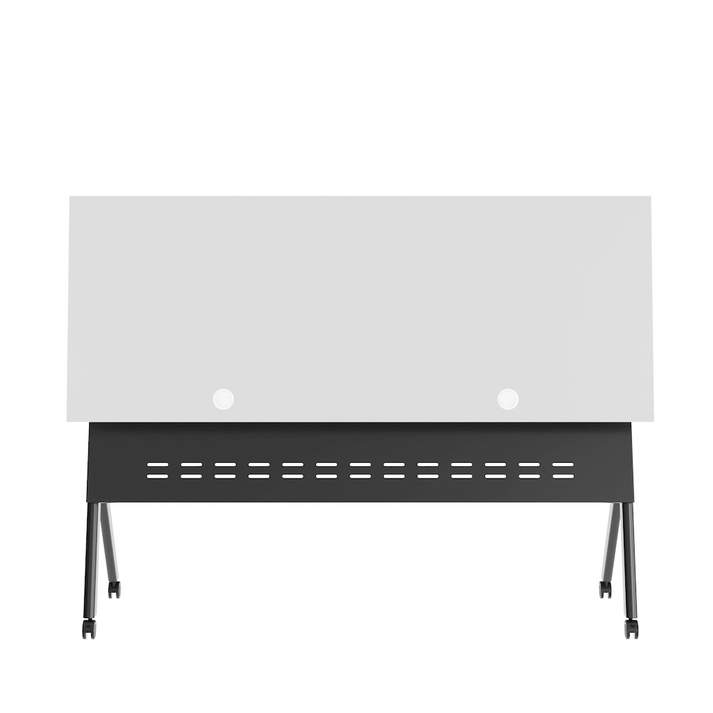 60" x 24" Nesting Flip Training Table with Y-Legs, Modesty Panel, Gray Tabletop. Picture 12