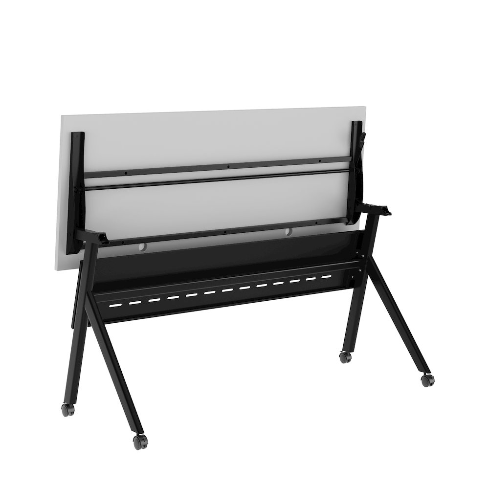 60" x 24" Nesting Flip Training Table with Y-Legs, Modesty Panel, Gray Tabletop. Picture 13
