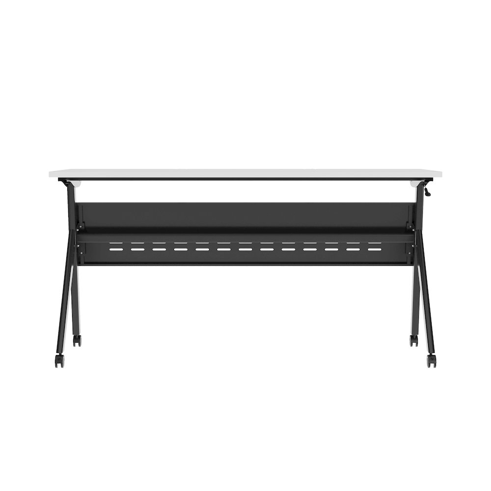 60" x 24" Nesting Flip Training Table with Y-Legs, Modesty Panel, Gray Tabletop. Picture 11