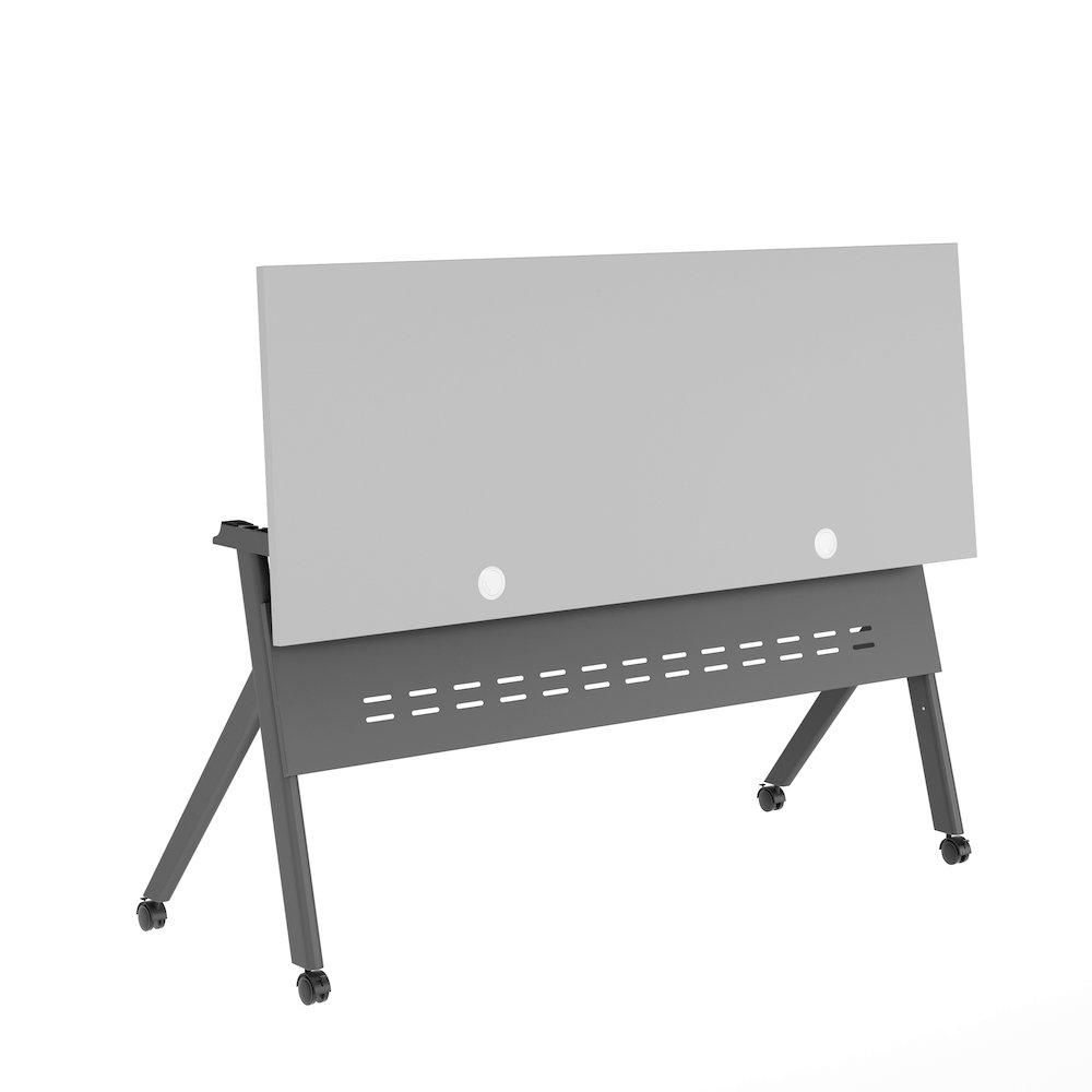 60" x 24" Nesting Flip Training Table with Y-Legs, Modesty Panel, Gray Tabletop. Picture 9
