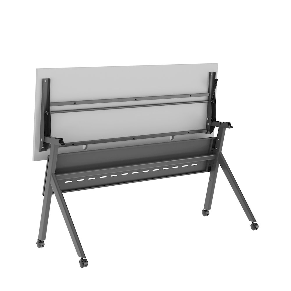 60" x 24" Nesting Flip Training Table with Y-Legs, Modesty Panel, Gray Tabletop. Picture 13