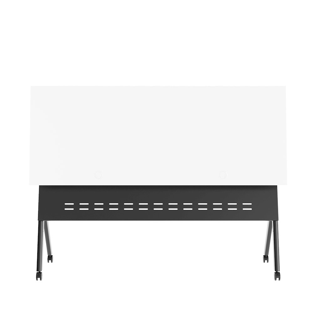 60" x 24" Nesting Flip Training Table with Y-Legs, Modesty Panel, White Tabletop. Picture 12