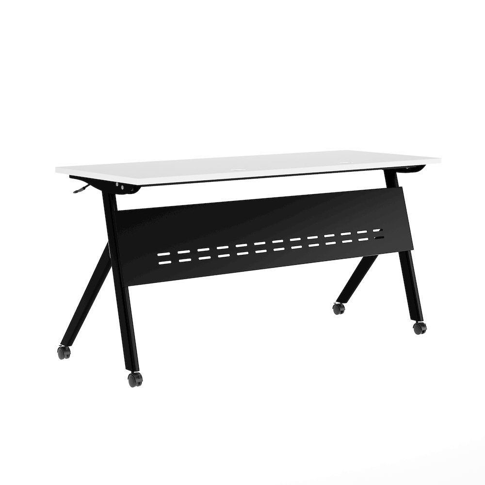 60" x 24" Nesting Flip Training Table with Y-Legs, Modesty Panel, White Tabletop. Picture 16