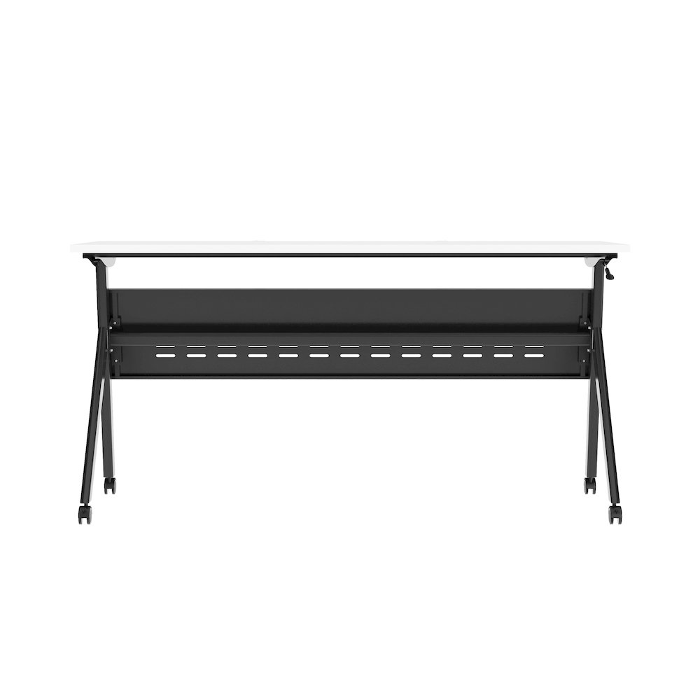60" x 24" Nesting Flip Training Table with Y-Legs, Modesty Panel, White Tabletop. Picture 11
