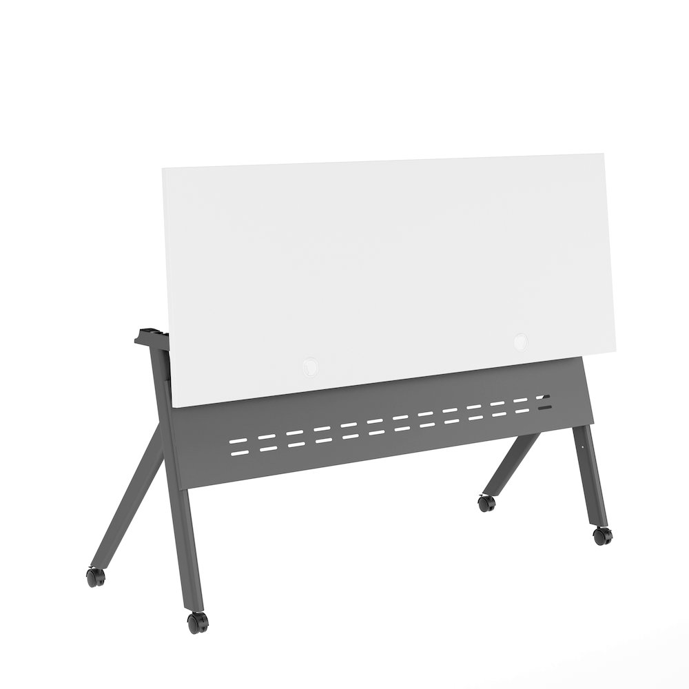 60" x 24" Nesting Flip Training Table with Y-Legs, Modesty Panel, White Tabletop. Picture 9