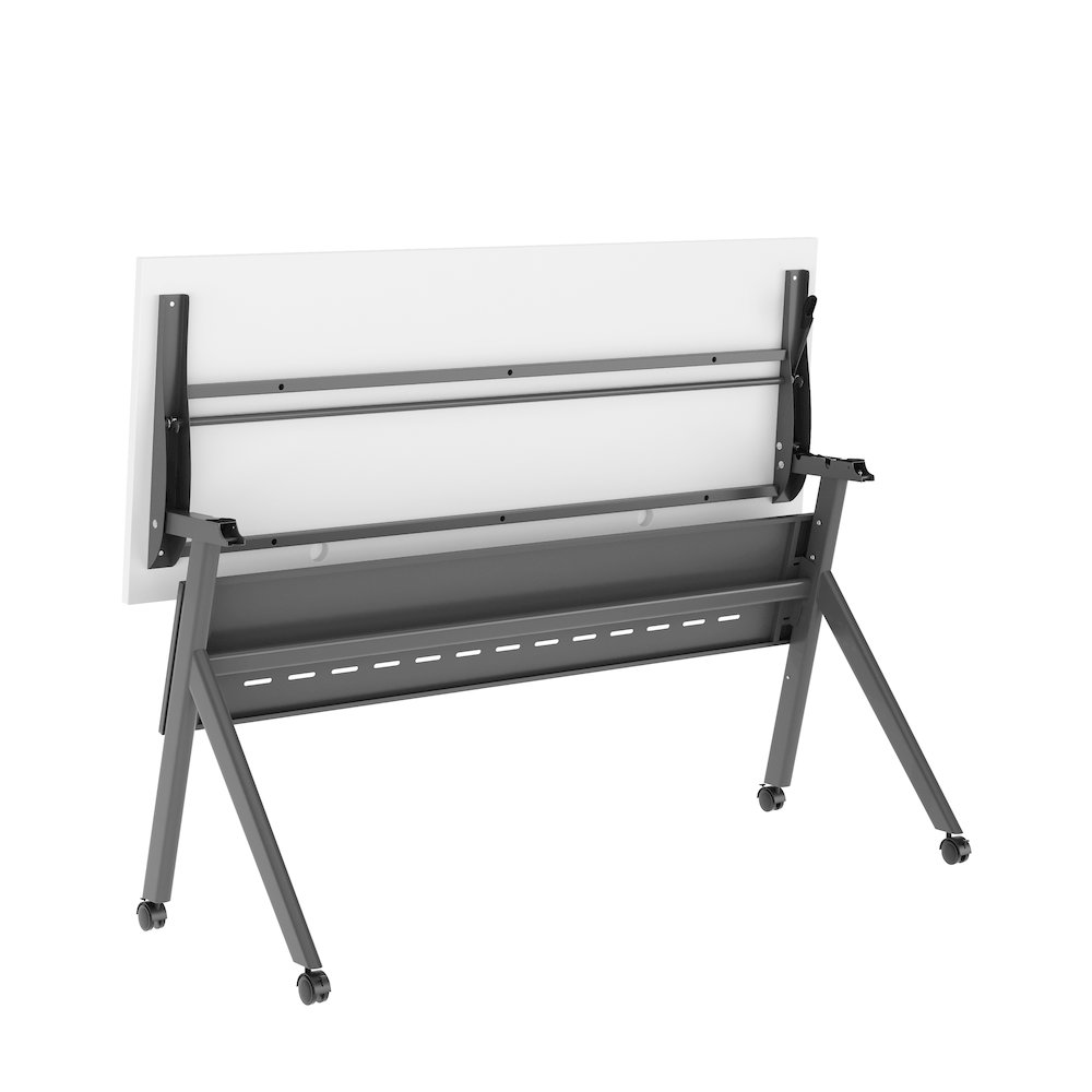 60" x 24" Nesting Flip Training Table with Y-Legs, Modesty Panel, White Tabletop. Picture 13