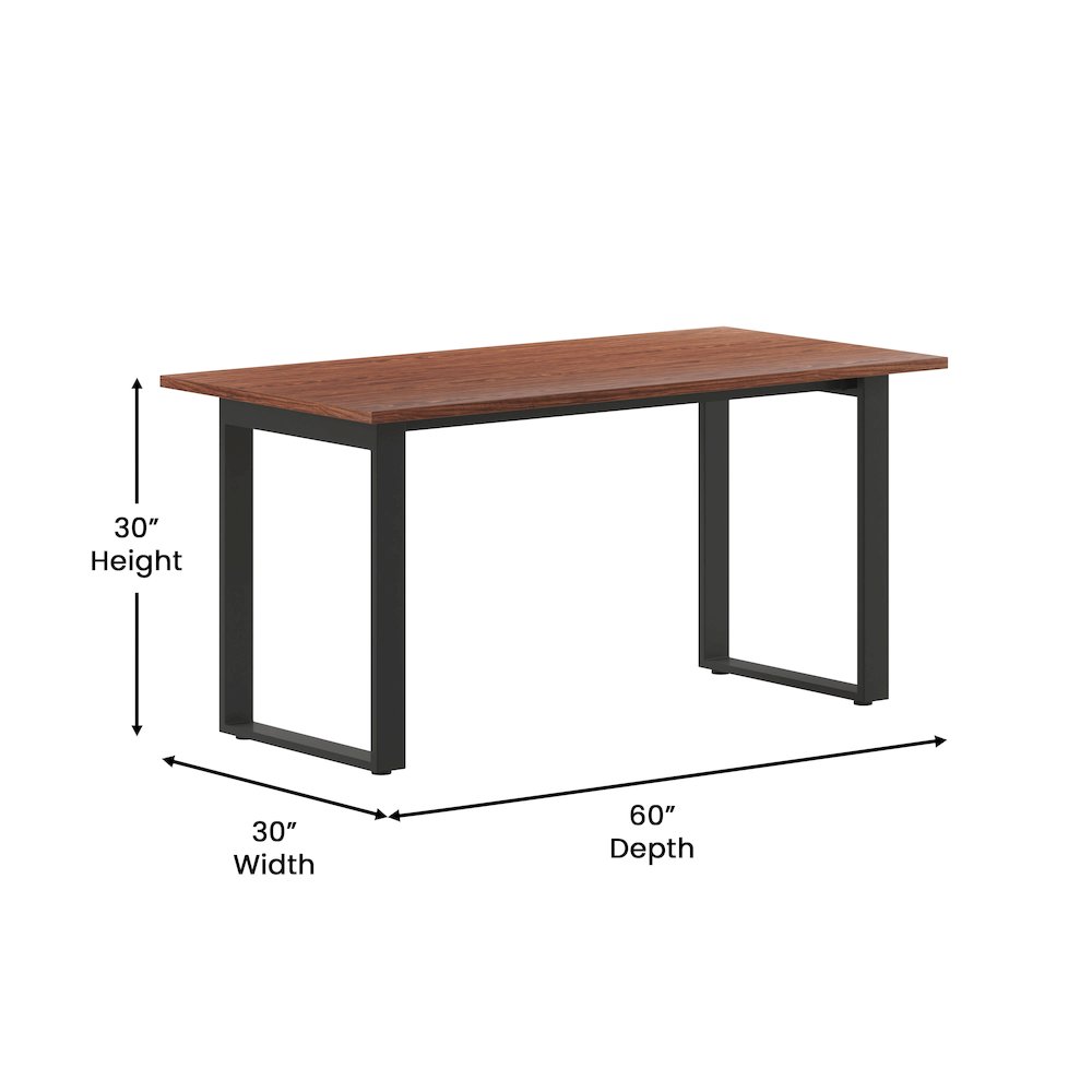 Contemporary 60x30 Commercial Grade Conference Table, Walnut. Picture 5
