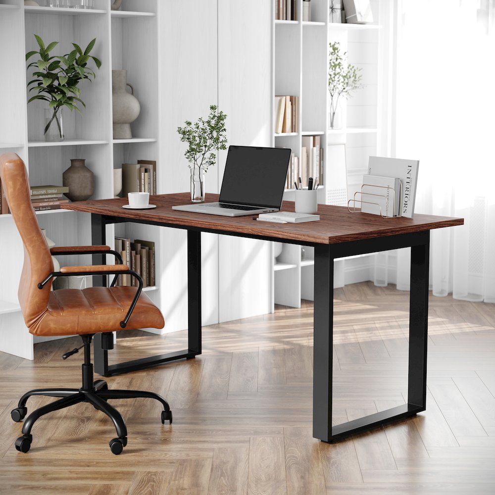 Contemporary 60x30 Commercial Grade Conference Table, Walnut. Picture 3