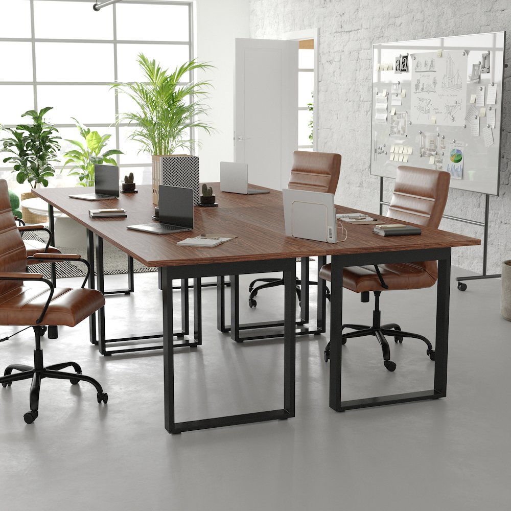 Contemporary 60x30 Commercial Grade Conference Table, Walnut. Picture 6