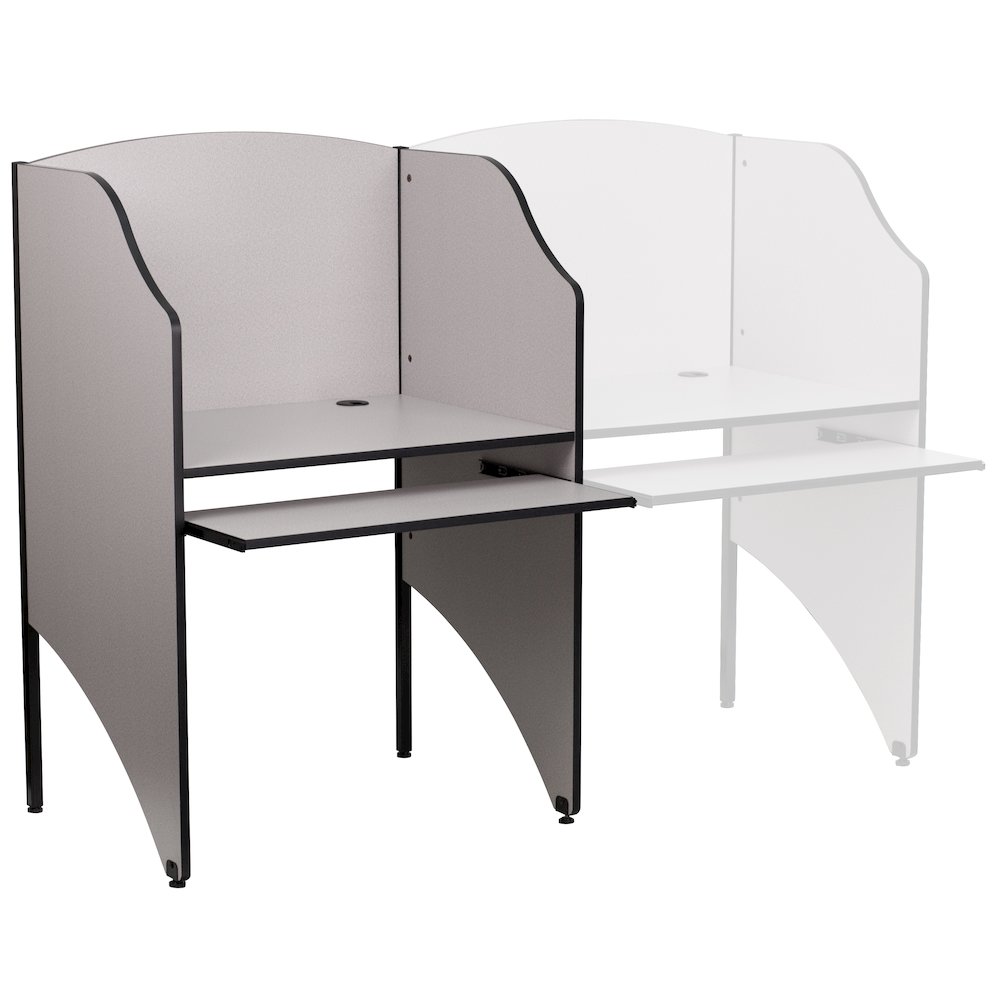 Starter Study Carrel in Nebula Grey Finish. Picture 1